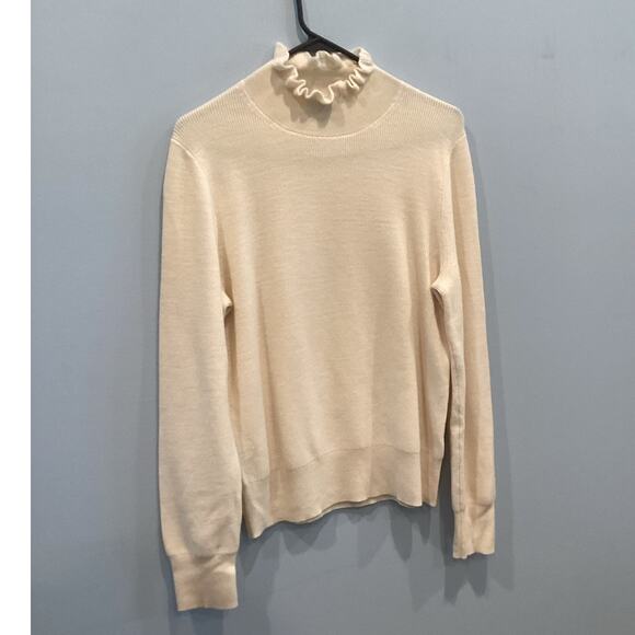 J. Crew Cream Turtleneck Sweater - Picture 1 of 8